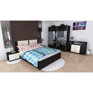 Dormitor Laguna cu pat 160x200 cu lada Wenge cu Vanilie Dormitor Laguna cu pat 160x200 cu lada Wenge cu Vanilie